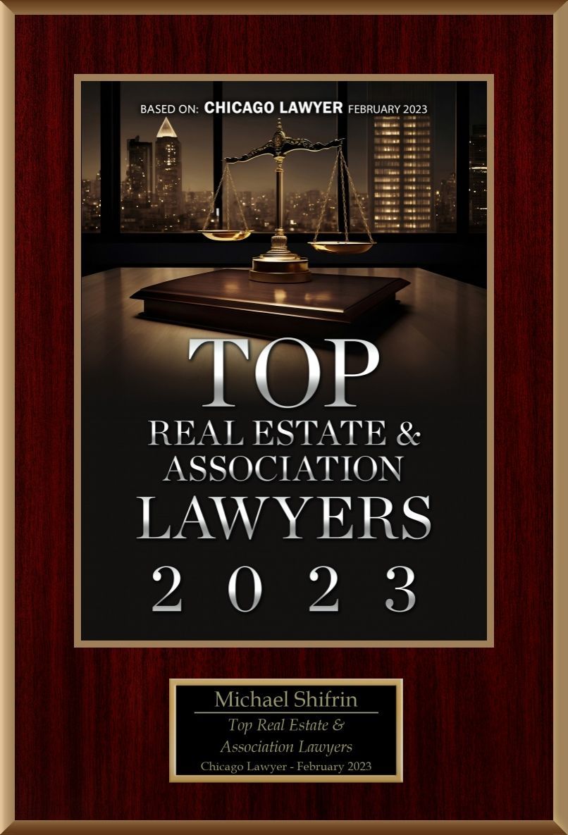 A plaque for the top real estate and association lawyers of 2023