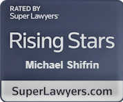 A badge that says rising stars michael shifrin on it.