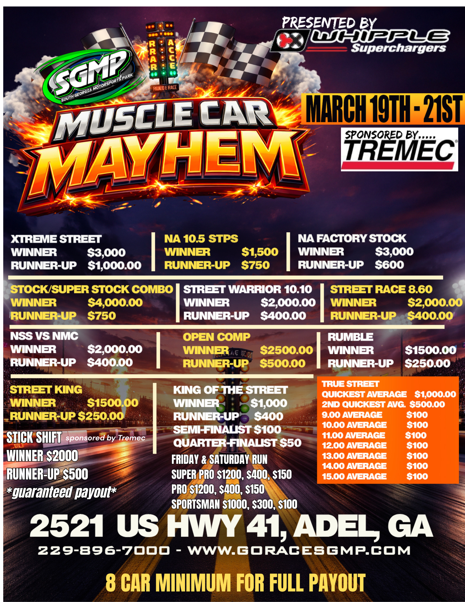Muscle Mayhem Events | South Georgia Motorsport Park | GA