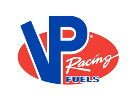 VP Racing Fuels logo: blue "VP" on a red oval, "Racing Fuels" text.