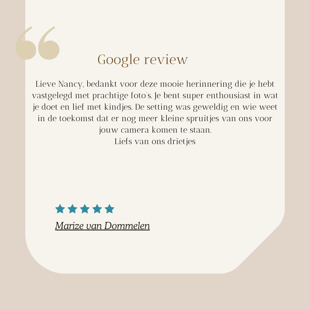 Een Google-recensie is geschreven in een vreemde taal.