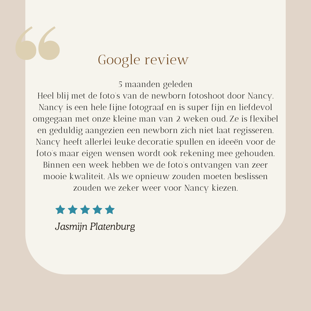 Een Google-recensie is geschreven in een andere taal dan Engels.