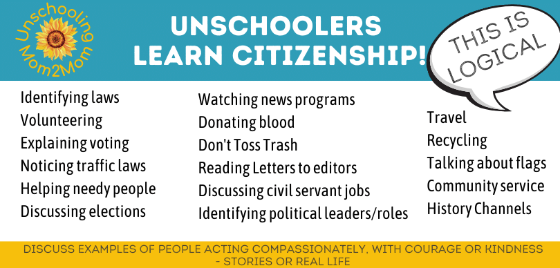 how do unschoolers learn good citizenship?