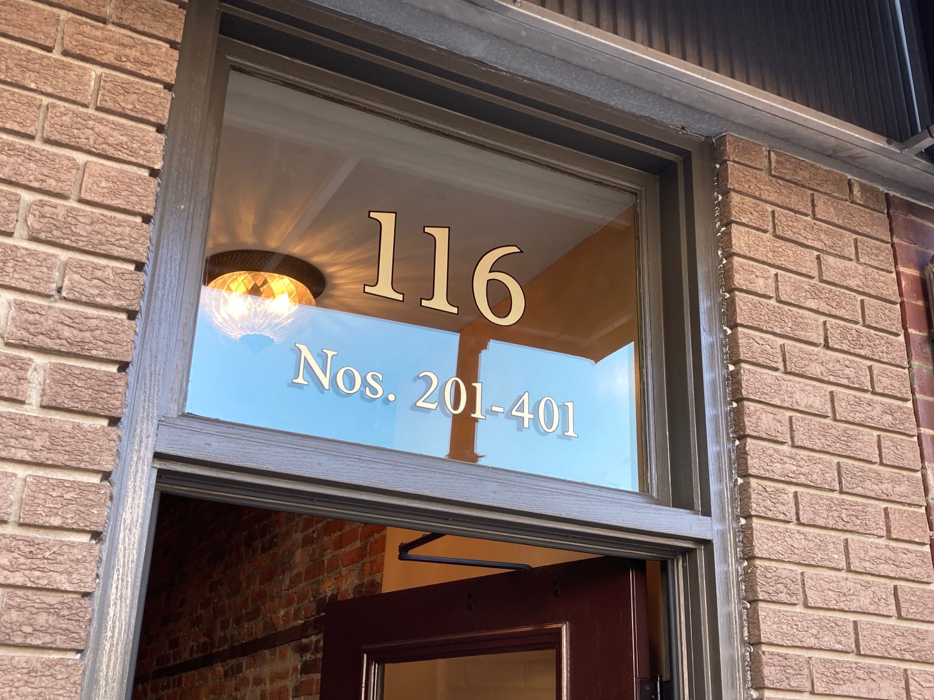 Vinyl door lettering