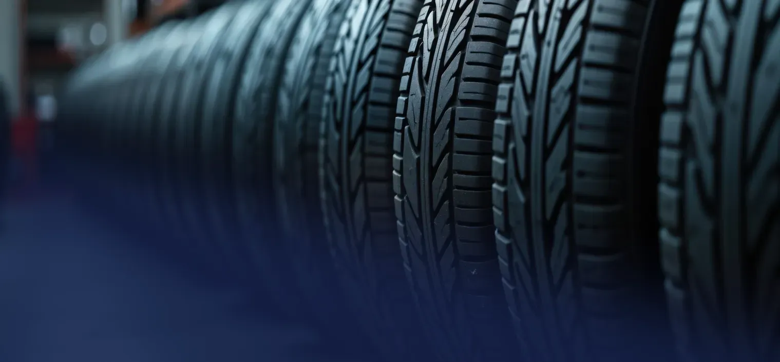 Tires lined up in a row | Iberia Discount Tire