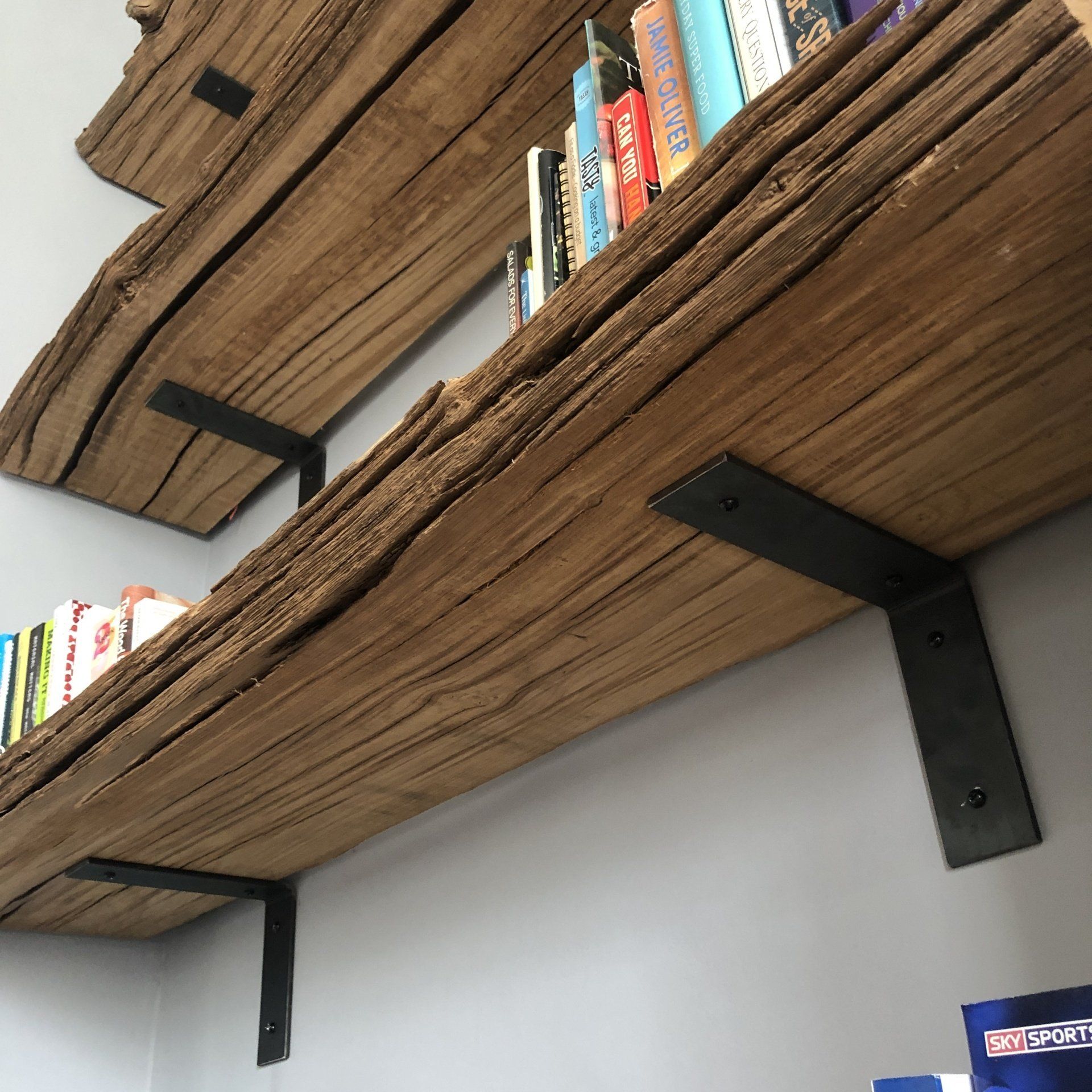 Rustic Oak Waney Edge Shelves J Mansfield Ltd