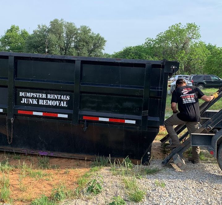 JAWS Junk and Waste Removal Commercial dumpsters. Residential Dumpster. Arlington Texas. Personal Dumpster