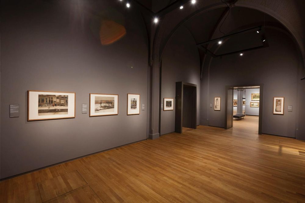A glass picture frames on wall.
