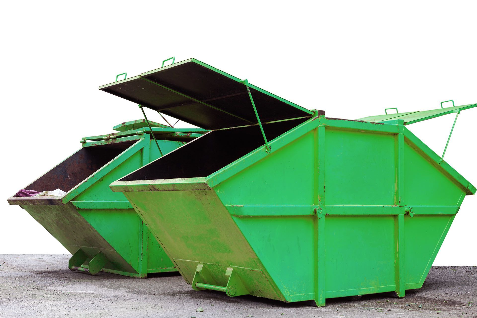 green skip bins