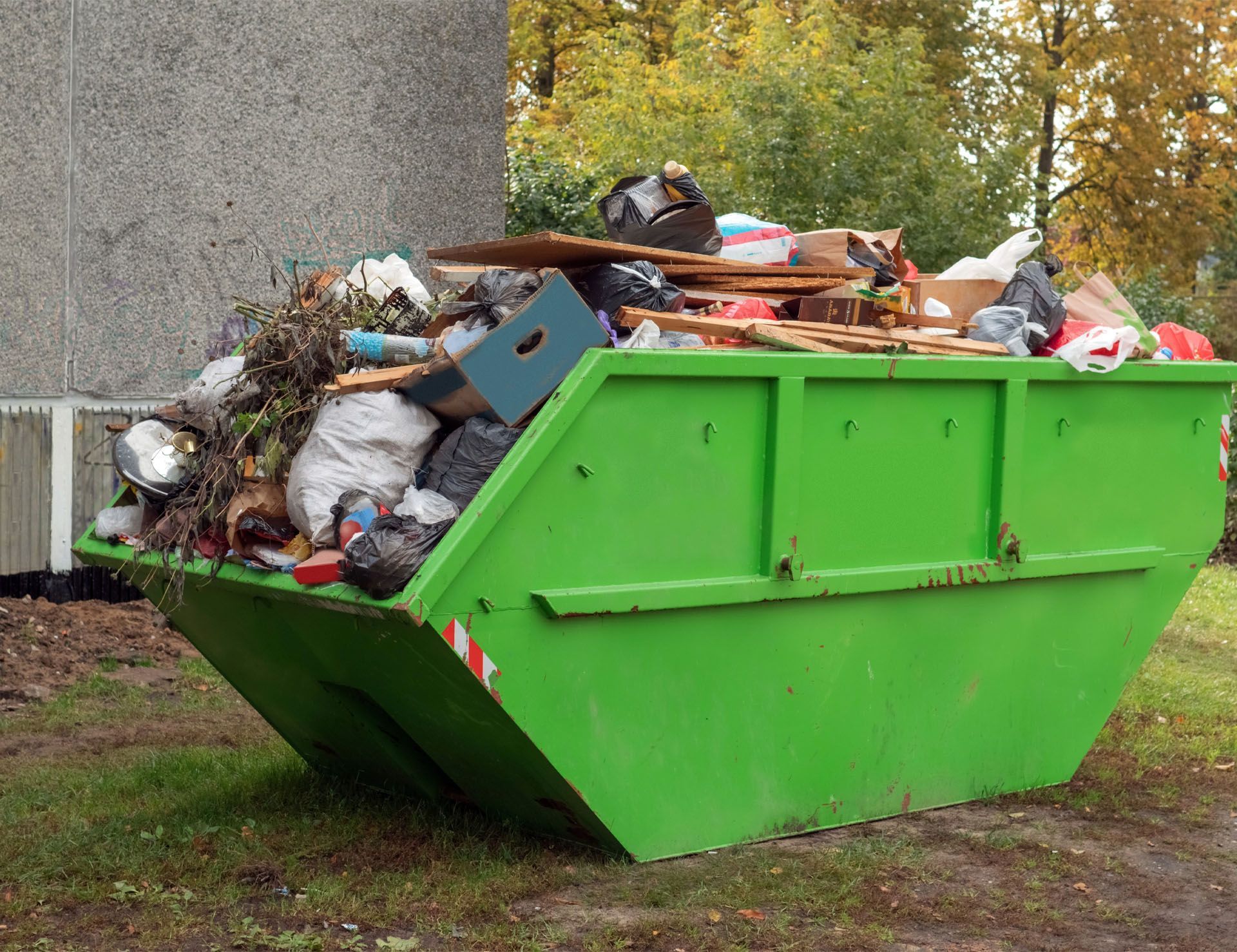 a full skip bin