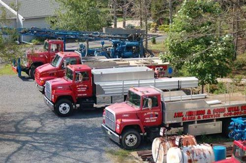 Four Red Trucks - Well Drilling in Browns Mills, NJ