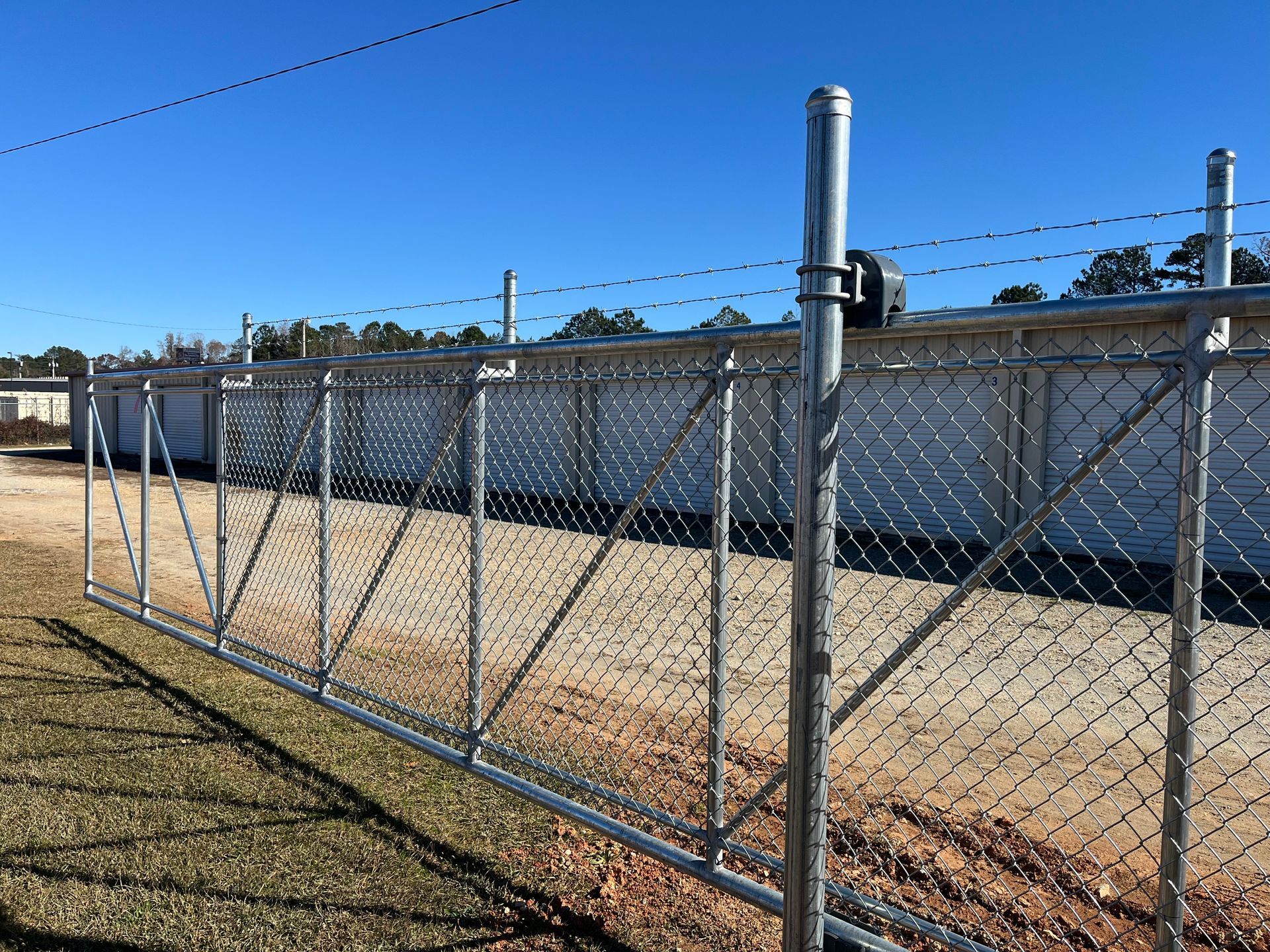Secure gated entrance at Goodfellas Storage in Abbeville, SC – affordable and convenient storage