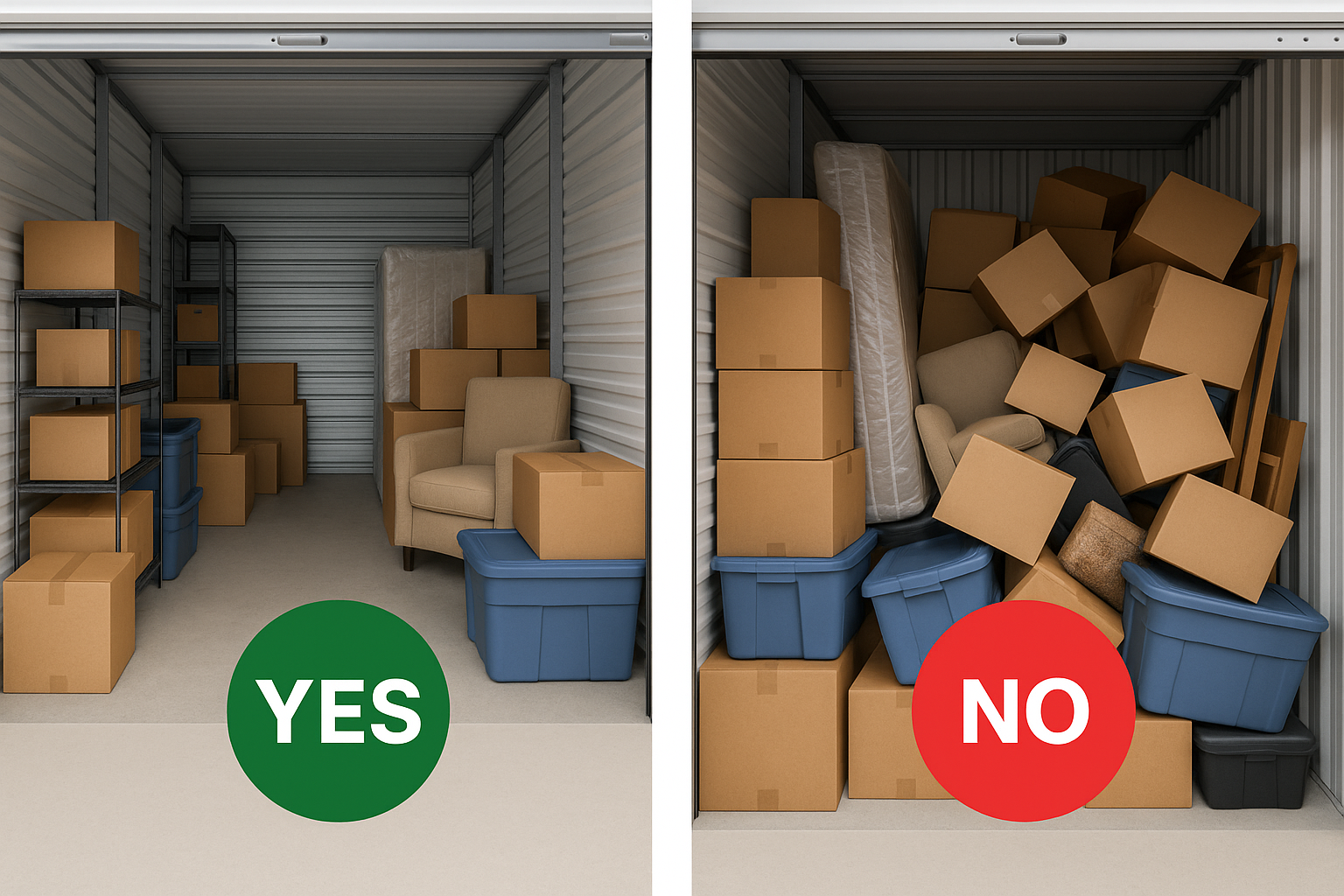 Avoid overpacking storage - Goodfellas Storage