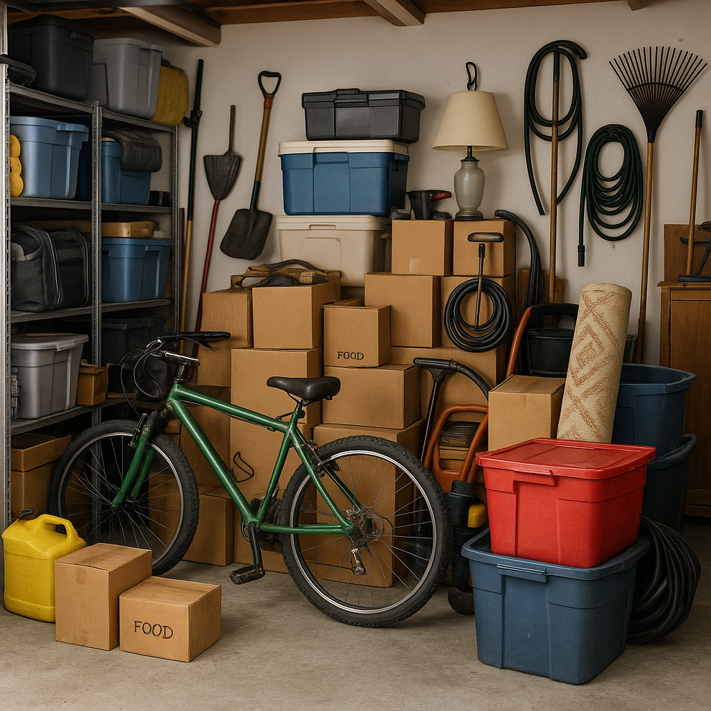 cluttered garage - Goodfellas Storage