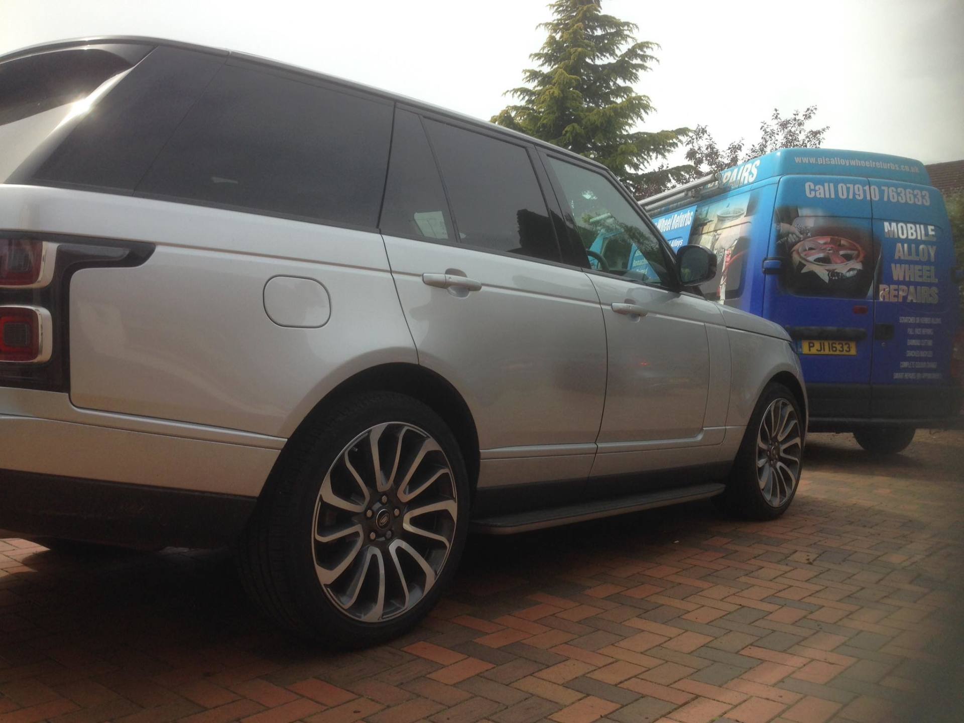 range rover diamond cut alloy repair