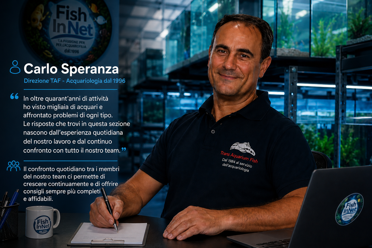 Carlo Speranza - consulenza acquariofilia Fish In Net