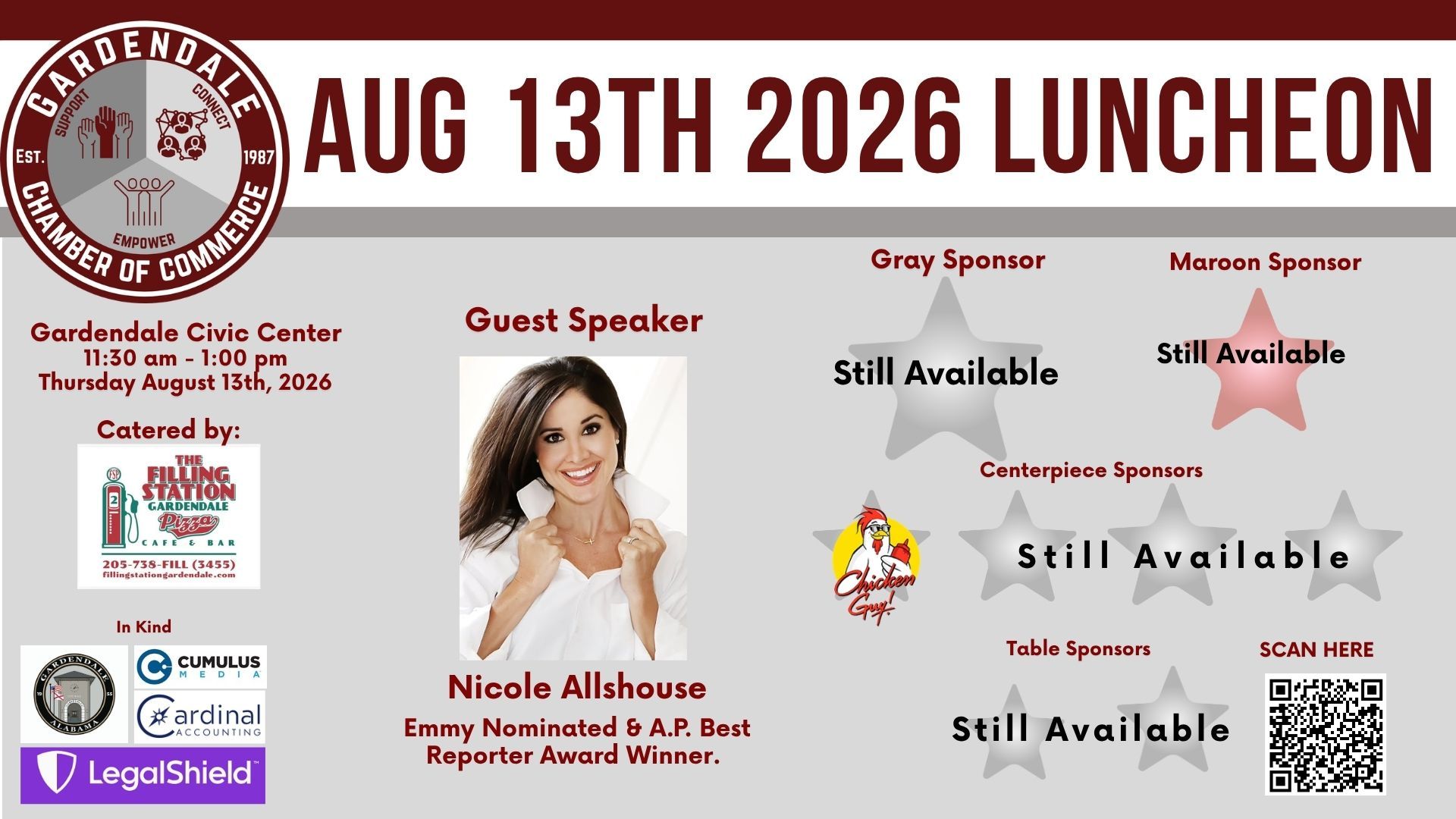 Gardendale Chamber luncheon: Eric Firestone, football coach, speaking on managing success and setbacks, Dec. 11 at Gardendale Civic Center.