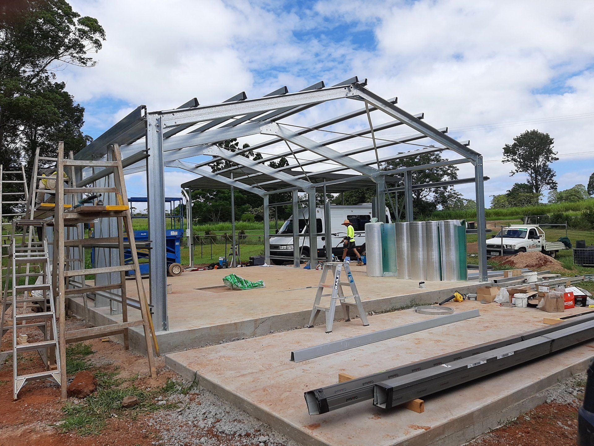 Construction of Industrial Shed - Shed Builders in Atherton, QLD