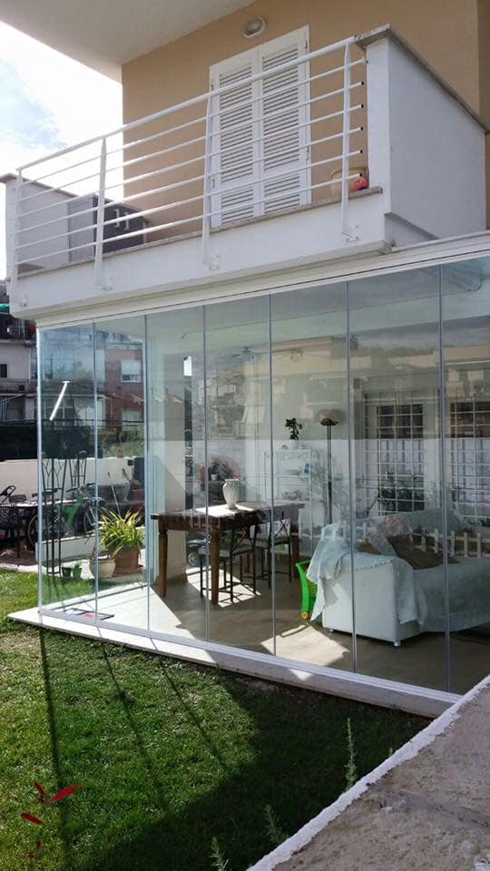 pergole in vetro e pvc