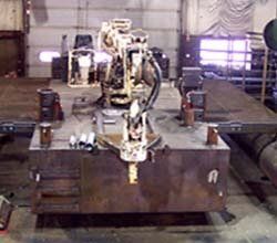Application drilling barge — heavy metal bending in Saugerties, NY