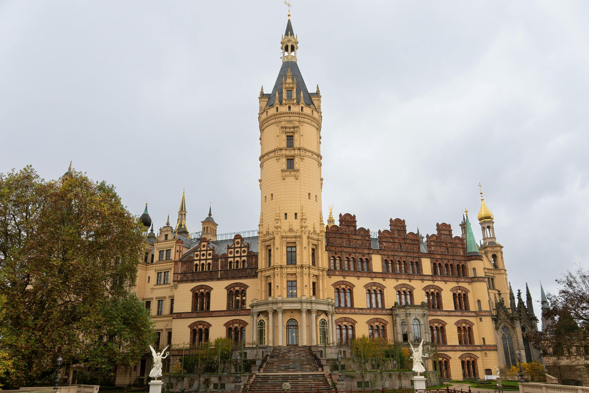 A large building with a clock tower on top of it