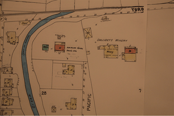 A map of a pacific area with a river running through it