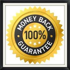 A money back guarantee seal in a frame on a white background.