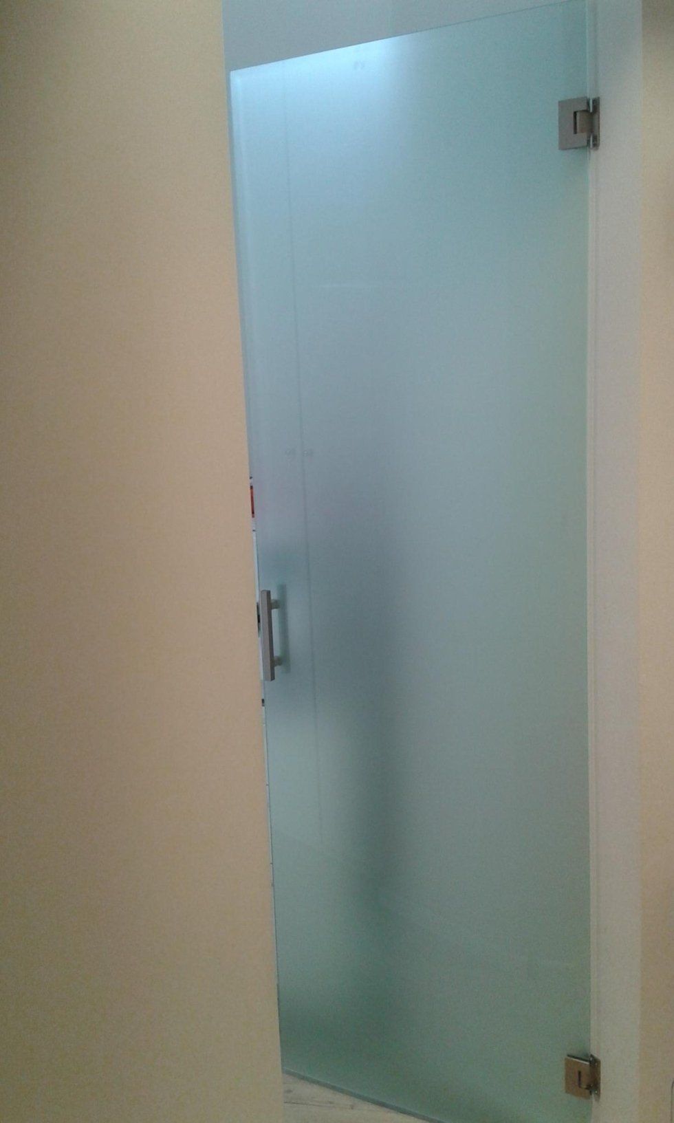 porta in vetro satinato