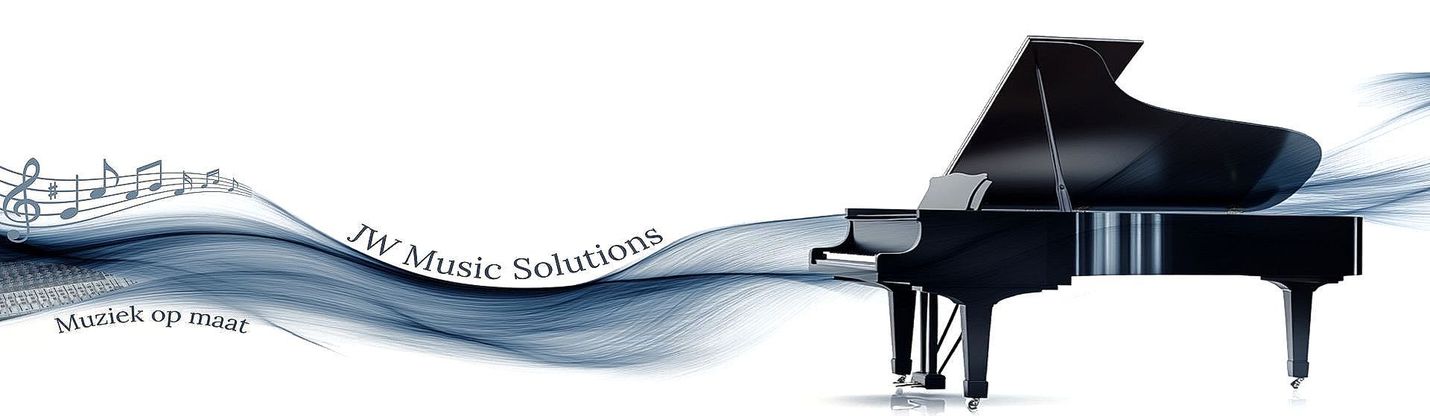 JW Music Solutions, muziek op maat voor alle instrumenten en zangstemmen.  Geef ook uw muzikale wens door op: www.jwmusicsolutions.nl