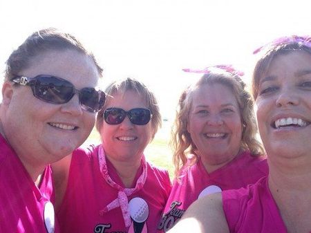 Ladies Representing Cancer Awareness in Shelby, OH