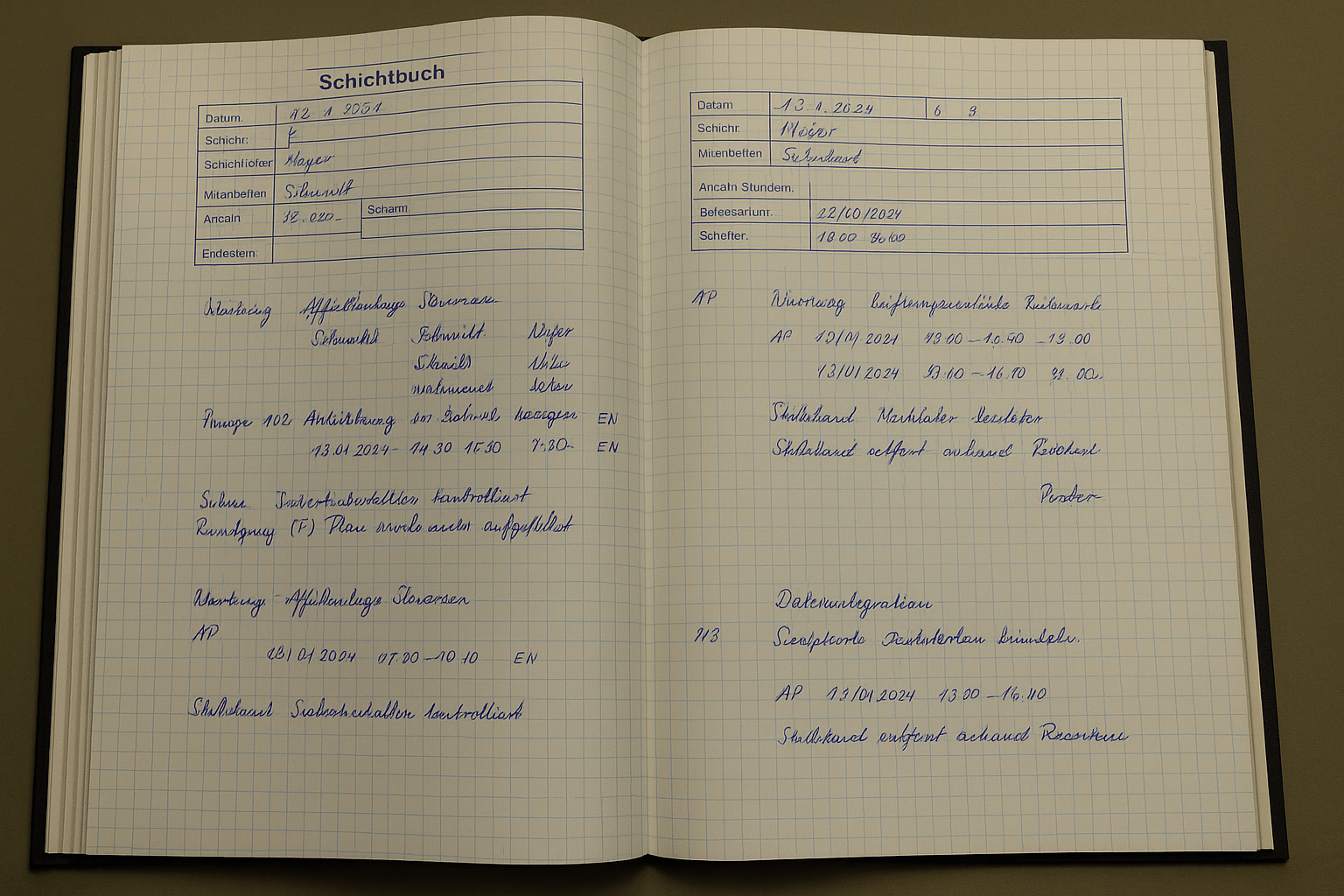 Ein Buch ist auf einer Seite aufgeschlagen, auf der „a“ steht.