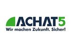 Das Logo von achat5 ist grün und schwarz und sagt: „Wir machen Zukunft“.