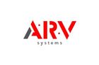 Ein rot-schwarzes Logo für ARV-Systeme auf weißem Hintergrund