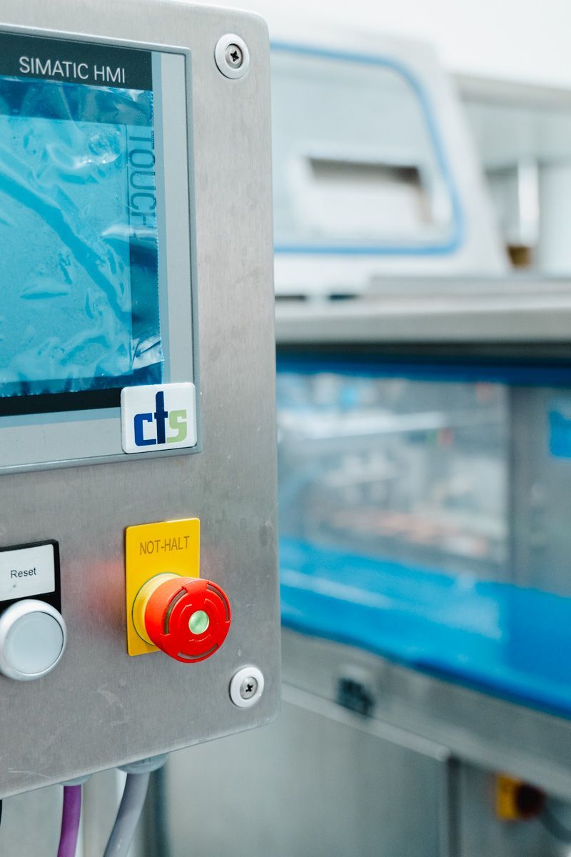 A close up of a machine with the word touch on it