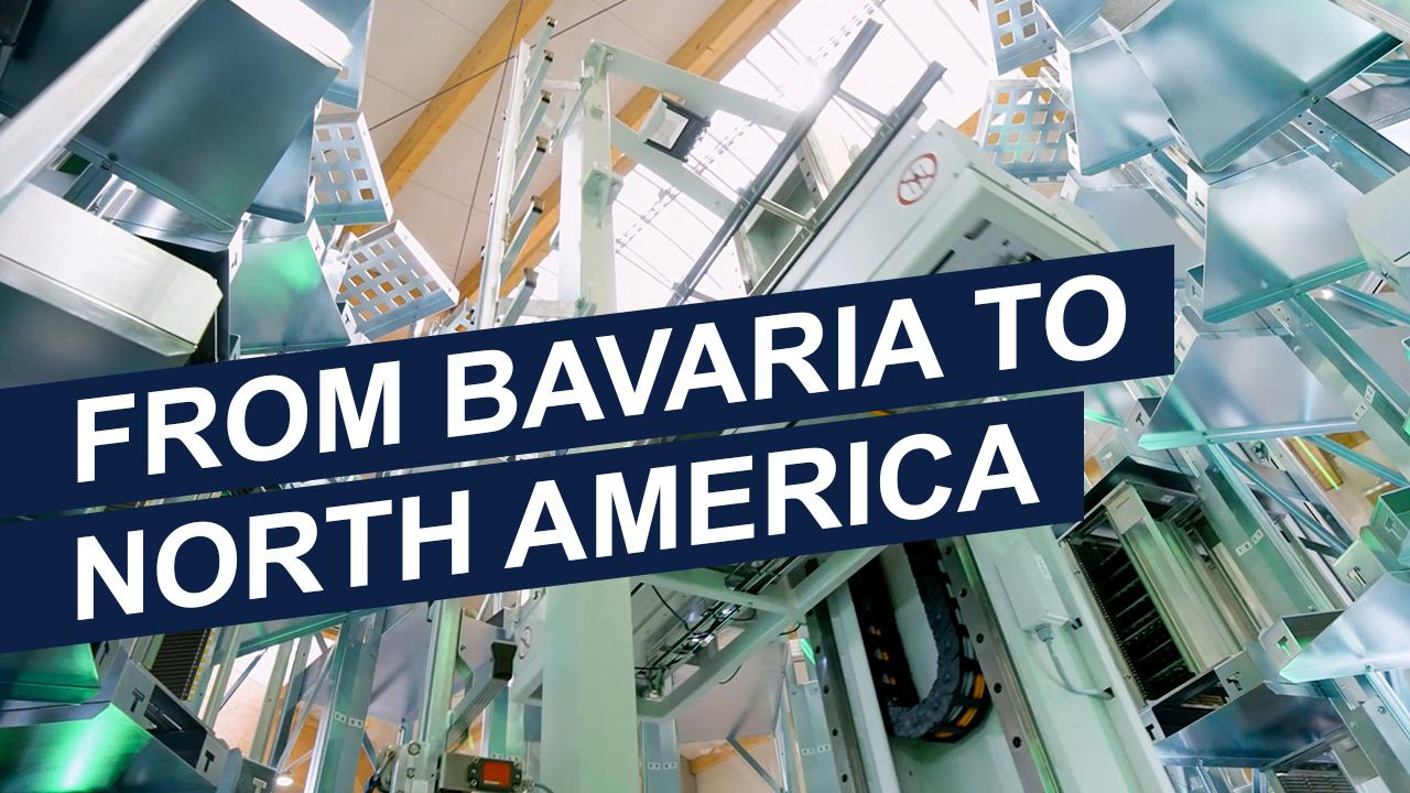 A sign that says from bavaria to north america on it