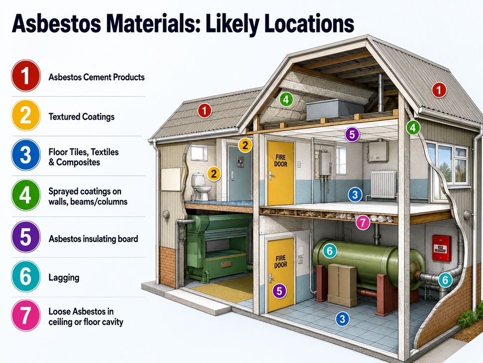asbestos materials likely locations for homes in Boulder