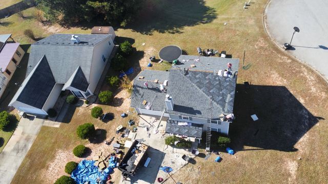 High view of construction of roof - Woodstock, GA | MTak Roofing Systems