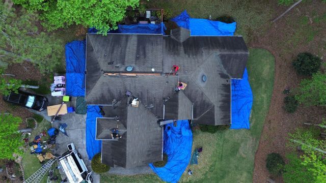 Roof with blue thing - Woodstock, GA | MTak Roofing Systems