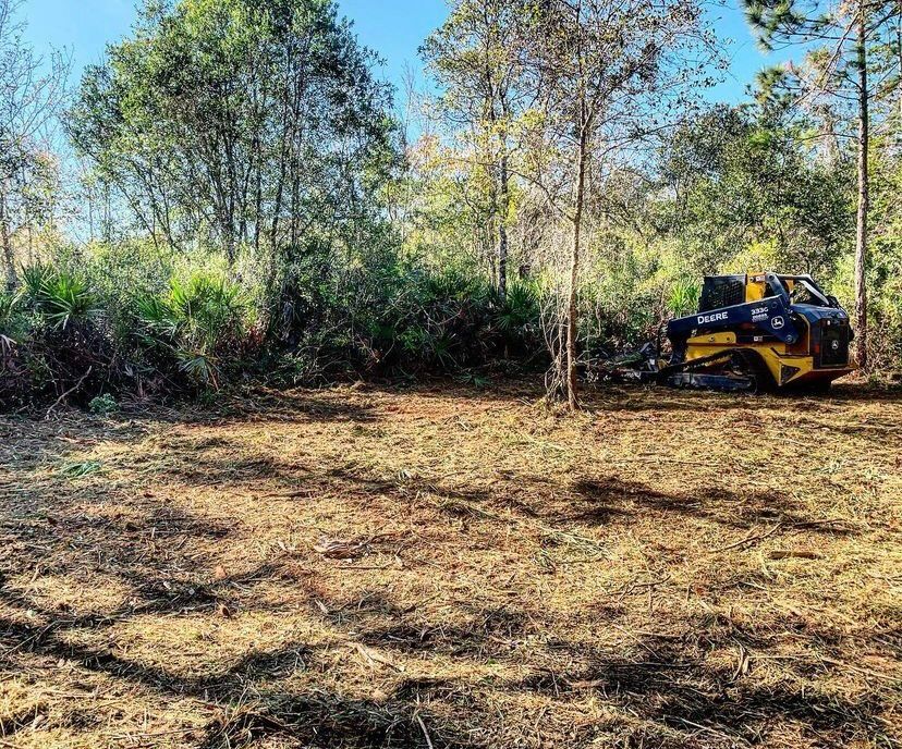 clearing land with skid steer