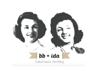 A logo for bb + ida handmade clothing