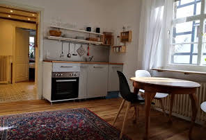 Küche und Wohnen in der alten Schmiede