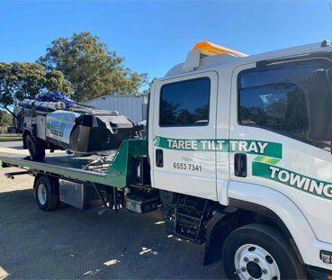 White Truck, Blue Sky Background — Emergency Towing in Taree, NSW