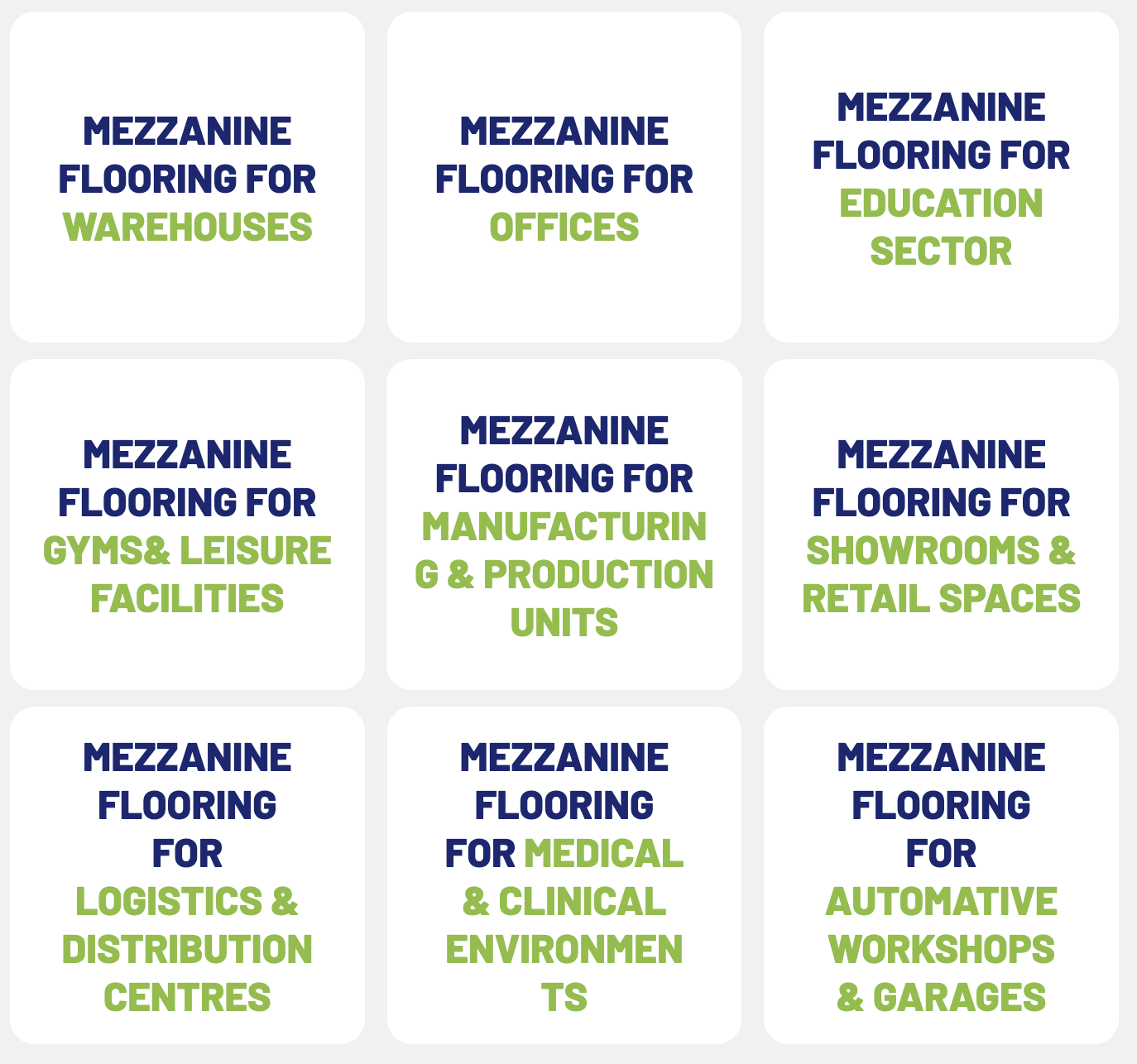 mezanine flooring for different industriers