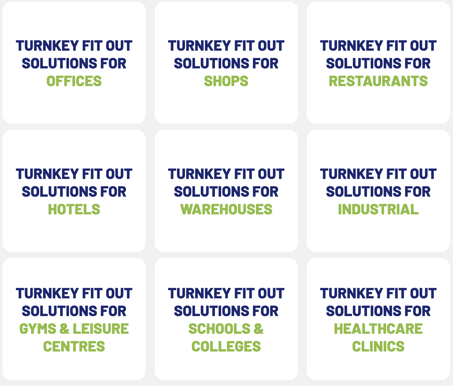 turnkey fit outs for industries