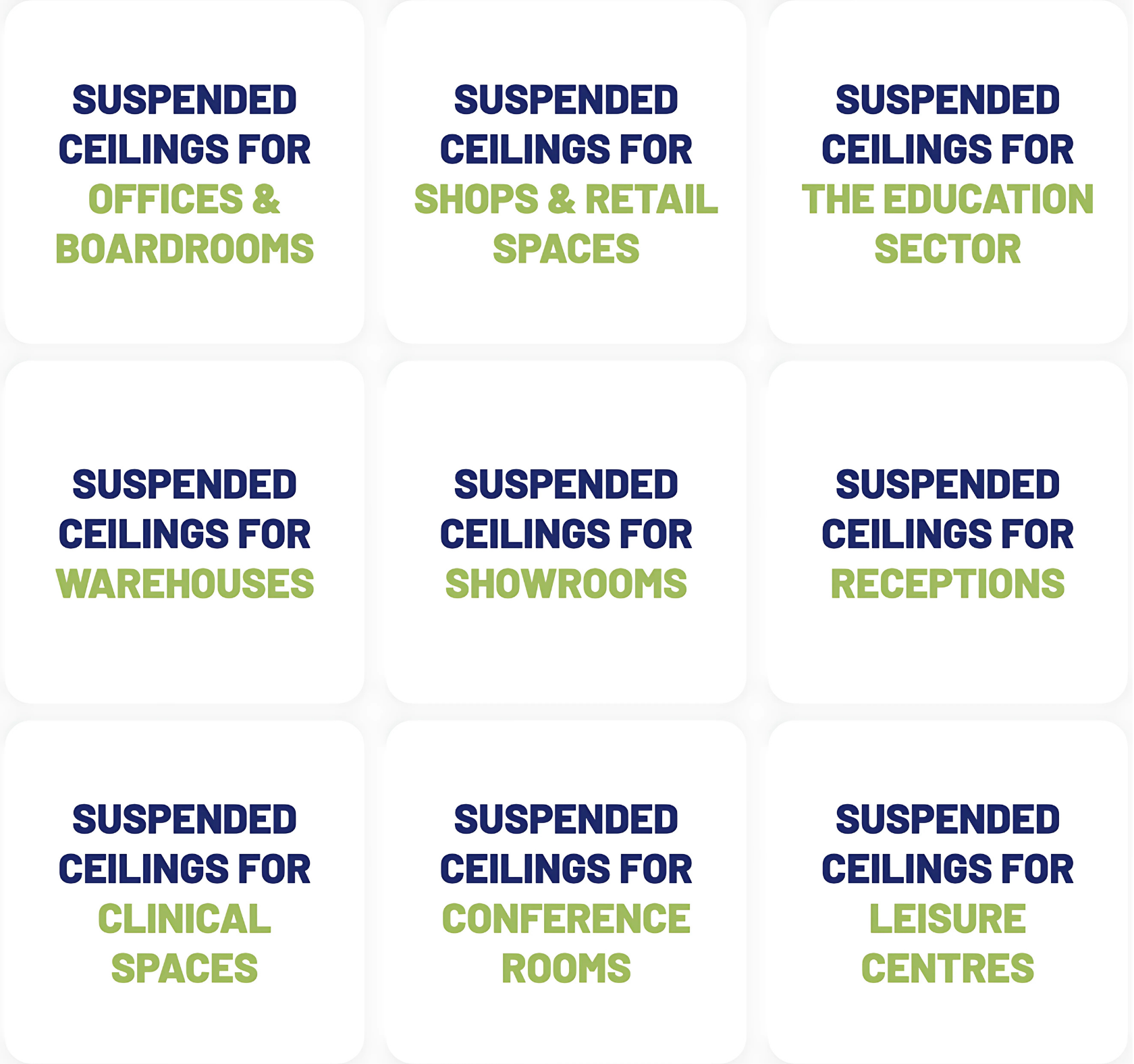 Suspended Ceilings for different industries