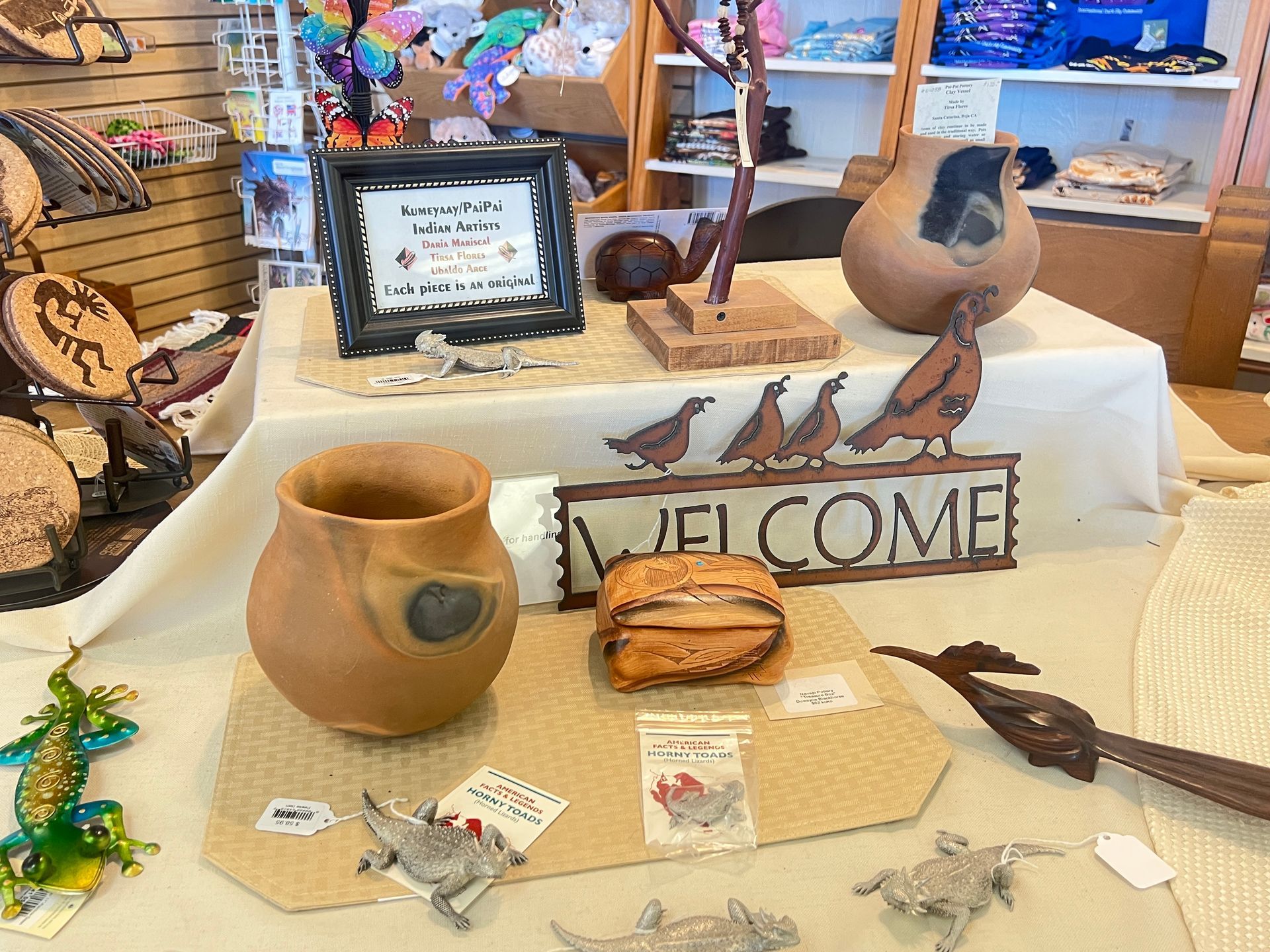 The Anza-Borrego Desert Natural History Association, gift shop, pottery