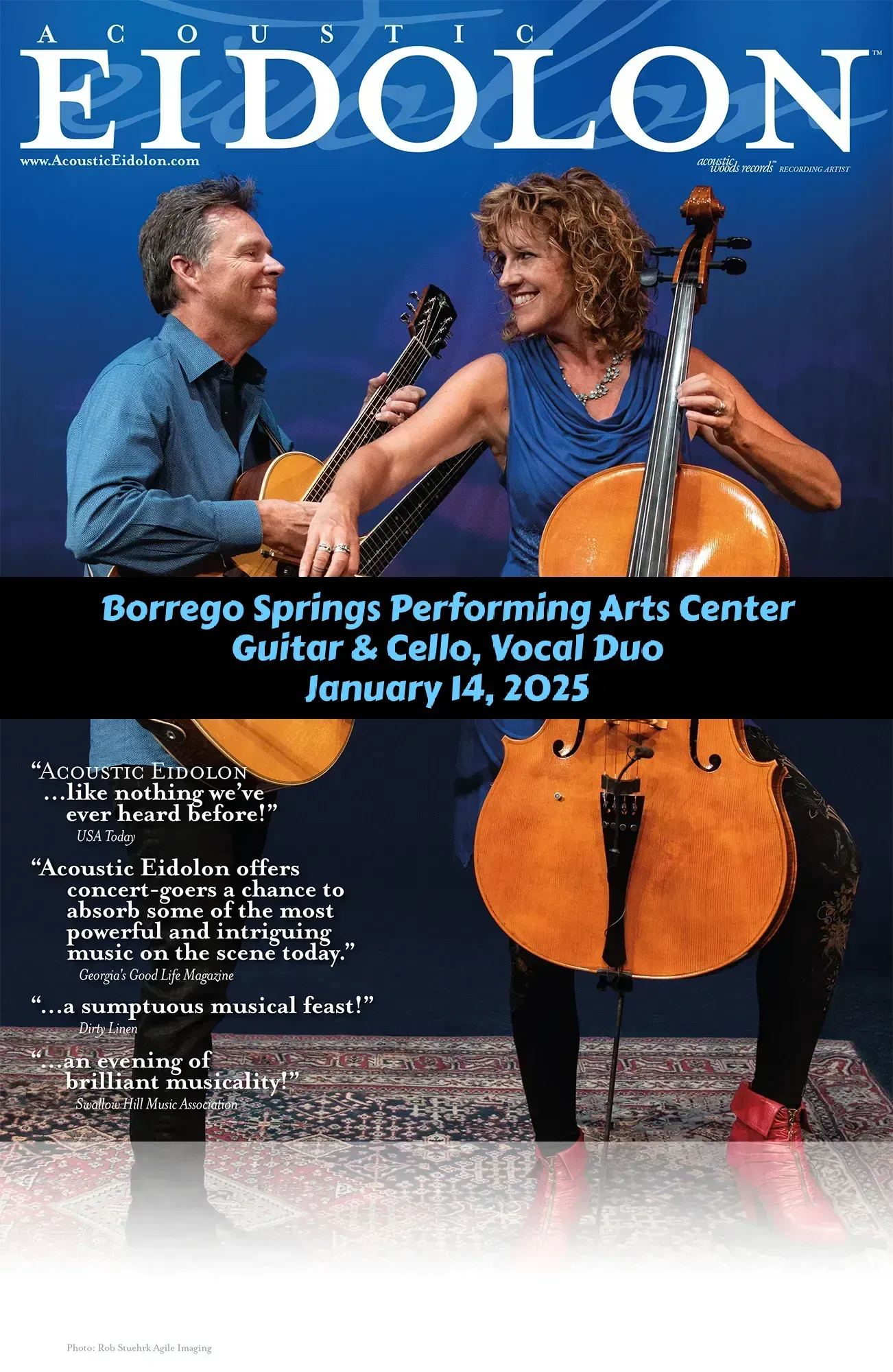 Acoustic Eidolon
Guitar & Cello, Vocal Duo
January 14, 2025