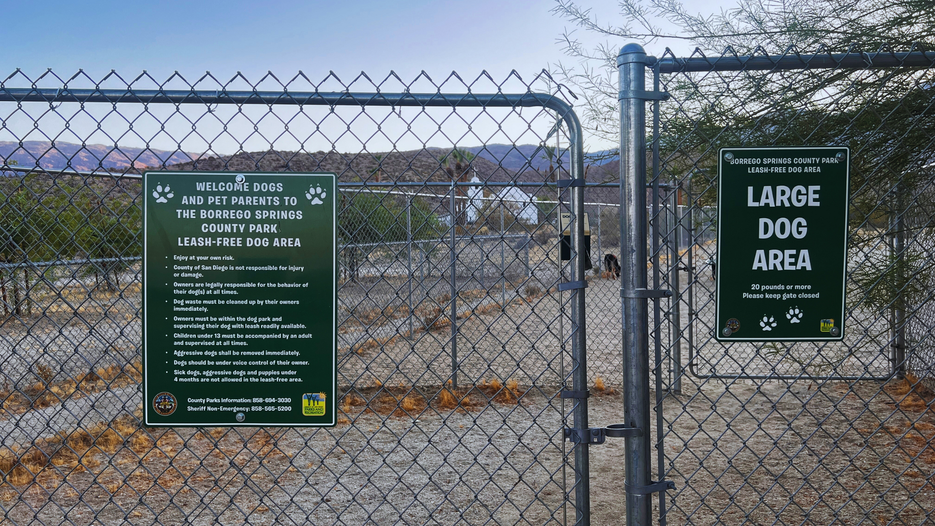 Large Dog Area at Borrego Springs Community Dog Park