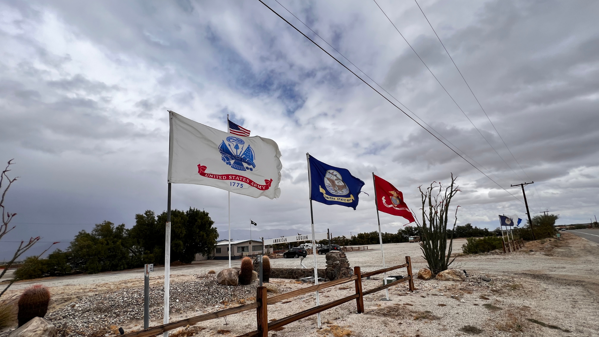 American Legion Post 853 - Outdoor flags