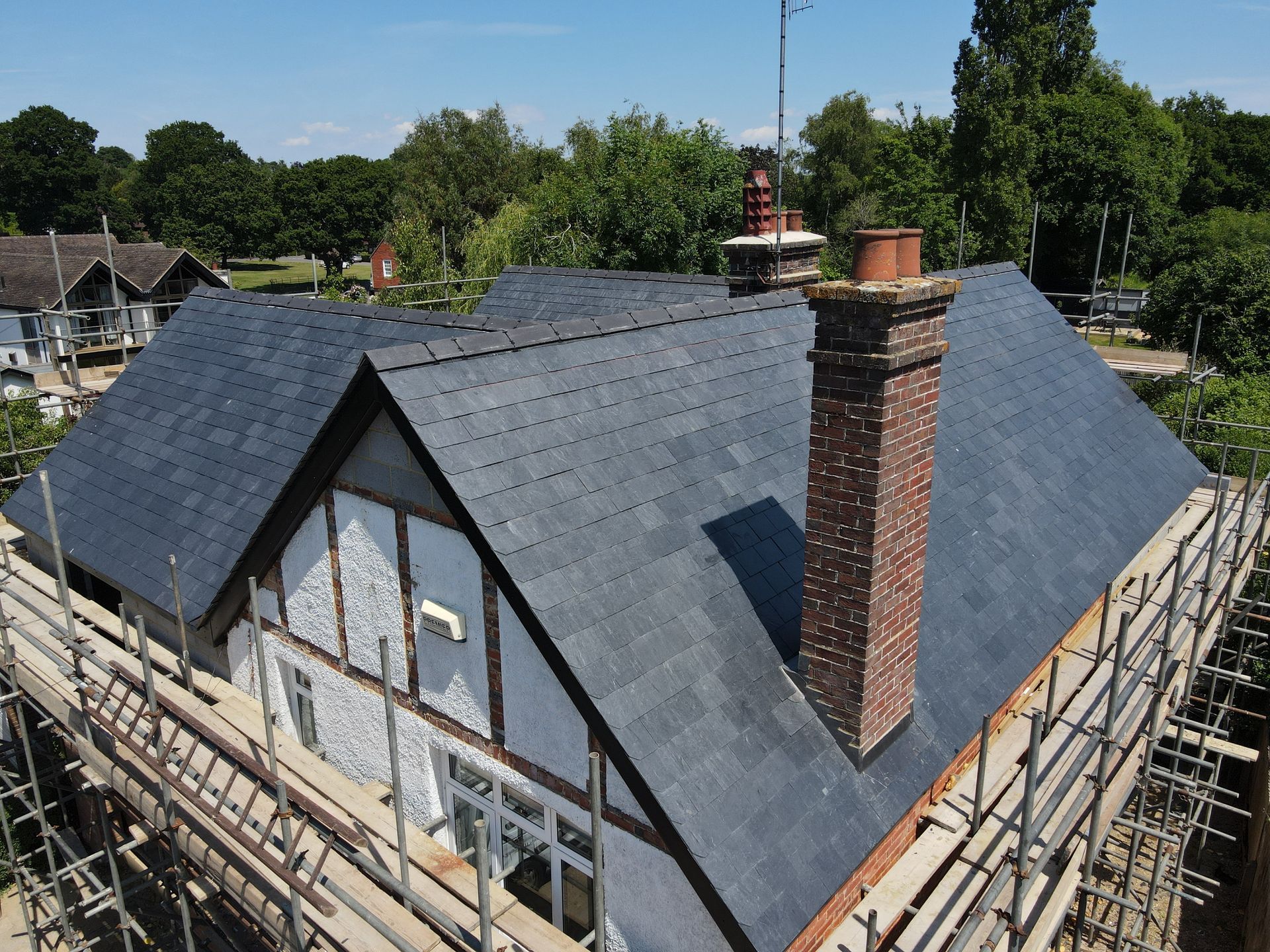 Slate re-roof in Stebbing